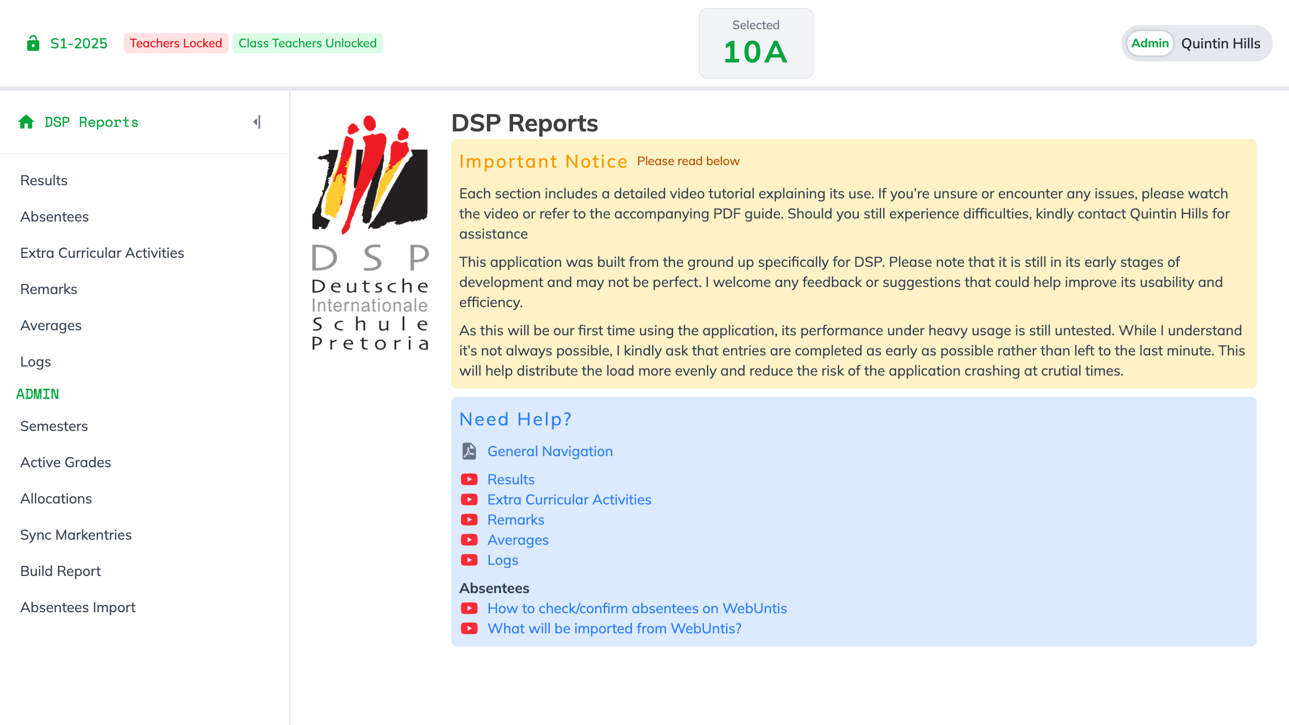 Deutsche Internationale Schule Pretoria - School Markentries - Screenshot 1